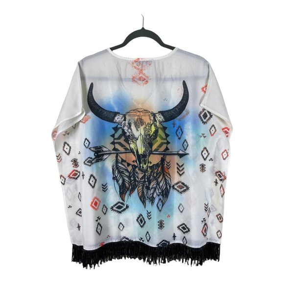 Camilla Tree Texas Longhorn Fringe Hem Tunic - Picture 2 of 7